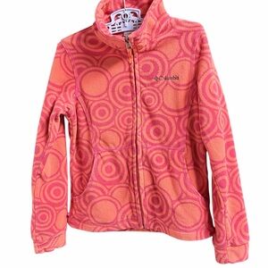 Columbia Girls Salmon/Orange Fleece Jacket
